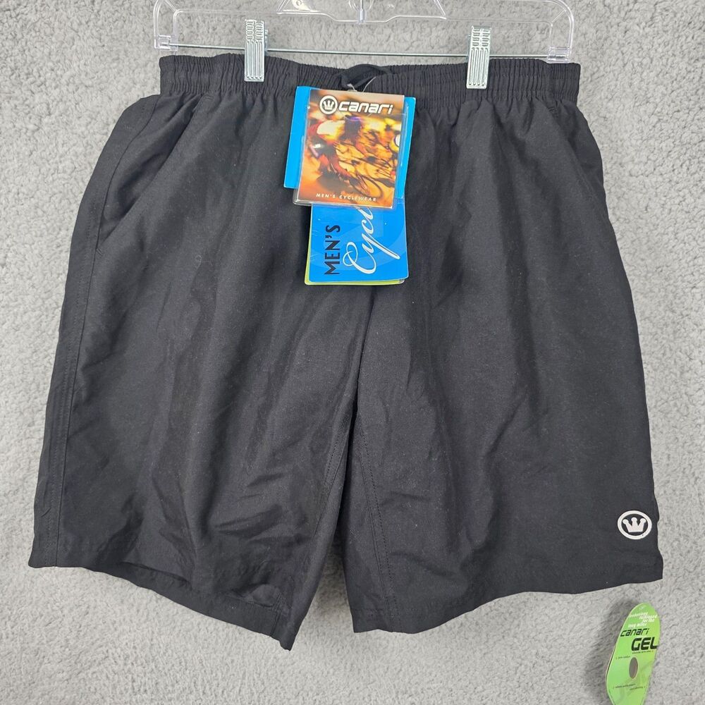 NWT Canari Cycling Velo Gel Short Men's Black Padded Shorts Size Medium